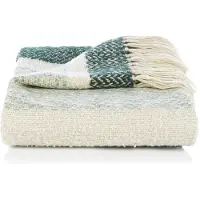 Malagoon Sahara Grainy Green Plaid 125 x 150 cm