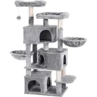 OEM Kattenboom met 3 kattengrotten - 164 cm - Kattenhuis - Krabpaal - Kattenboom - Katten Krabpalen