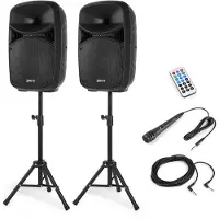 VONYX VPS102A geluidsinstallatie 600W met stands en LED's