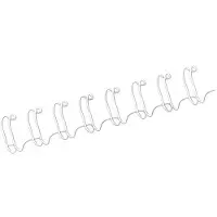 Fellowes bindring - metalen bindruggen - 12 mm - tot 100 vel - 34-rings - A4 - wit - 100 stuks