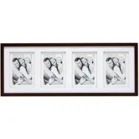 Deknudt multifotolijst - bruin - passe-partout - 4 foto's 10x15