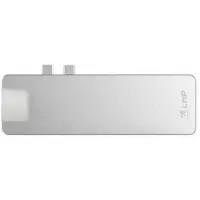LMP aluminium USB-C Hub 8 poort compact Dock Zilver