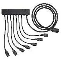 HP 5xC13 stopcontacten met stroom- en UID-LED's, standaard verlengsnoer, C13 verdelers, zwart, RoHS-compliant, 5 AC-stopcontacten, 1,81 kg, zwart