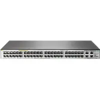 HP OfficeConnect 1850 48G 4XGT PoE+ 370W, Beheerde switch, L2, Gigabit Ethernet (10/100/1000), Ondersteuning voor Power over Ethernet (PoE), Geschikt voor montage in een rack, 1U