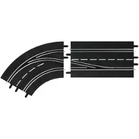 Carrera D124/132 Rijbaanverandering curve Li.in. 2x