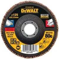 Dewalt Accessoires Lamellen schuurschijf EXTREME 125x22.2mm 80G - DT30622-QZ - 1 stuk - DT30622-QZ