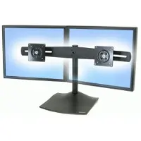 Ergotron 33-322-200 Monitorvoet Aantal monteerbare displays: 2 Display(s) 48,3 cm (19) - 61 cm (24) Zwart, Antraciet Staand, Kantelbaar, Draaibaar