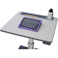 Ergotron LEARNFIT II, verstelbaar staand bureau, helder geanodiseerd