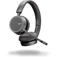 Poly Voyager 4220 Kantoor (Draadloze, USB-A), Kantoorheadset, Zwart