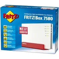 AVM FRITZ! Box 7580, Wi-Fi 5 (802.11ac), Dual-band (2,4 GHz / 5 GHz), Ethernet-aansluiting, ADSL, Wit, Desktop router