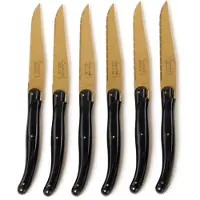 Laguiole STYLE DE VIE PRESTIGE LINE 6 STEAKMESSEN GOLD STONEWASH