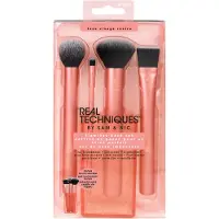 Real Techniques Makeup Brushes Brush Sets Flawless Base Set Contour Brush + Square Foundation Brush + Detailer Brush + Buffing Brush + Cup 1 Stk.