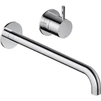 Hotbath Cobber CB005 Afbouwdeel Voor Inbouw Wastafelkraan 25cm - Chroom - Messing - Kranen, Wastafelkranen, Inbouw Wastafelkranen - 8719874205634