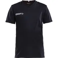 Craft Squad Go sportshirt - zwart Sport t-shirt Jongens/Meisjes Polyester V-hals - maat 146