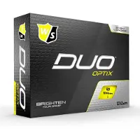 Wilson Staff DUO Soft+ Optix Golfballen - Mat Geel - 12 Stuks