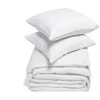 Yumeko Dekbedovertrek set Gewassen Linnen 140x220 Bruin - Eco, Bio & Fairtrade