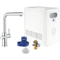 GROHE Blue Professional - Keukenkraan met koeler en filter set, uittrekbare handdouche, chroom 31326002