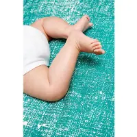 Meyco Baby Fine Lines boxkleed - emerald green - 77x97cm