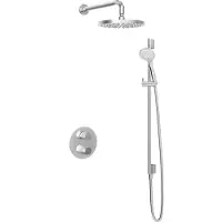 Hotbath IBS1A Buddy Inbouw Doucheset - Chroom - Met Ronde 3 Standen Handdouche - 25cm Hoofddouche - Met Wandarm - Met Glijstang - Kranen, - Kranen, Douchekranen, Douchesets, Inbouw douchesets
