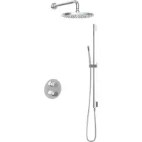 Hotbath IBS1A Buddy Inbouw Doucheset - Chroom - Met Staafhanddouche - 30cm Hoofddouche - Met Wandarm - Met Glijstang - Kranen, Douchekranen, - Kranen, Douchekranen, Douchesets, Inbouw douchesets