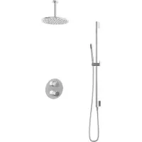 Hotbath IBS1A Buddy Inbouw Doucheset - Chroom - Met Staafhanddouche - 25cm Hoofddouche - Met Plafondbuis 15cm - Met Glijstang - Kranen, Douchekranen, - Kranen, Douchekranen, Douchesets, Inbouw