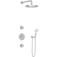 Hotbath Get Together IBS1CR inbouwdouche met 3s handdouche en 30cm hoofddouche chroom