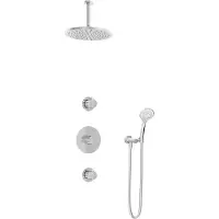 Hotbath Get Together IBS1CR inbouwdouche met 3s handdouche, 15cm plafondbuis en 30cm hoofddouche chroom