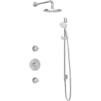 Hotbath IBS1 Buddy Inbouw Doucheset - Chroom - Met Ronde 3 Standen Handdouche - 20cm Hoofddouche - Met Wandarm - Met Glijstang - Kranen, Douchekranen, - Kranen, Douchekranen, Douchesets, Inbouw