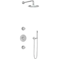 Hotbath Complete thermostatische douche inbouwset buddy 2 stopkranen chroom