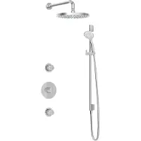 Hotbath Get Together IBS1CR inbouwdouche met 3s handdouche, 30cm hoofddouche en glijstang chroom