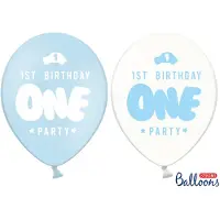 Party Deco Partydeco - Ballonnen 1st Birthday Blauw
