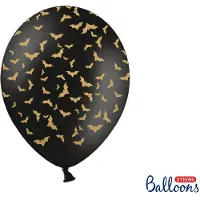 Party Deco Partydeco - Ballonnen vleermuizen zwart 50 stuks - Halloween - Halloween Decoratie - Halloween Versiering - Halloween Ballonnen