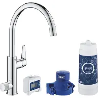 GROHE Blue Pure BauCurve, Standaard, Chroom, Bedieningshendels, Afzonderlijke afbeelding, 1/2", Type C