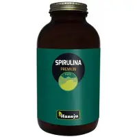 Hanoju Spirulina 400 mg glas flacon