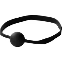 Quickie Siliconen Gag Ball - Zwart