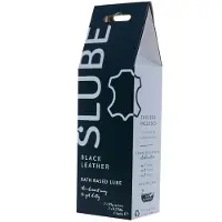 Erotic Treasure Slube – Massage en Glijmiddel Black Leather – klein verpakking