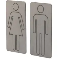 Tiger Deurschilden Woman & Man RVS Geborsteld