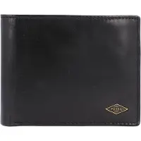 Fossil Leer portemonnee Ryan Passcase Black zwart