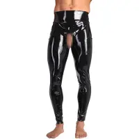 Late X Wetlook Latex Legging met Showmaster Opening