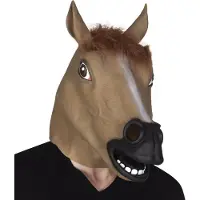 Fun Masker latex Paardenkop (bruin)