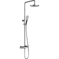 Hotbath Cobber X SDSX9 Stortdoucheset - 30cm Hoofddouche - Ronde Handdouche - Geborsteld Messing PVD - Messing - Kranen, Douchekranen, Douchesets, - Kranen, Douchekranen, Douchesets, Opbouw