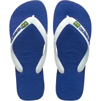 Havaianas Brasil Logo teenslippers marineblauw Jongens Rubber - maat 27/28