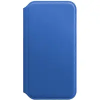 Apple iPhone X Leather Folio Book Case Electric Blue