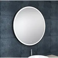 Wiesbaden Ronde Spiegel Maro met LED Verlichting 100 cm Mat Zwart