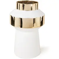 Pols Potten Vaas Object White & Gold Medium