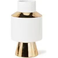 Pols Potten Vaas Object White & Gold Small