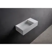 SSI Design Missouri fontein zonder kraangat Solid Surface 40x22x10cm mat wit
