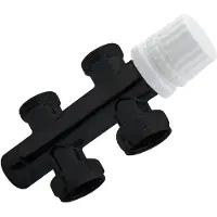 Best design Nero luxe onderblok recht ''3/4 x 3/4'' mat zwart