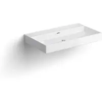 Clou New Wash Me wastafel 70cm, zonder plug, wit keramiek