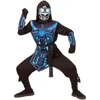 Partyking Cyber ninja kostuum met licht en geluid voor kinderen (128)